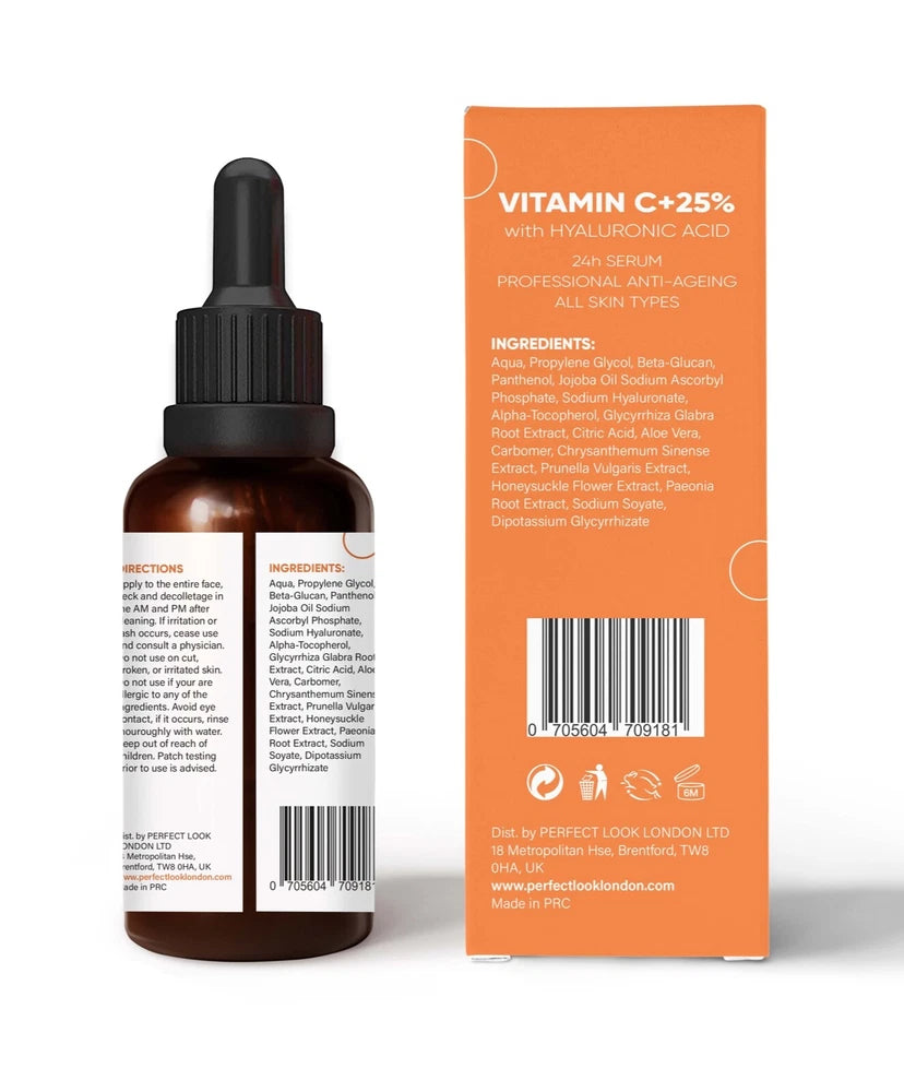 Vitamin C Serum for face 12% with Hyaluronic Acid Vitamin B5 & E Anti-Aging 30ml