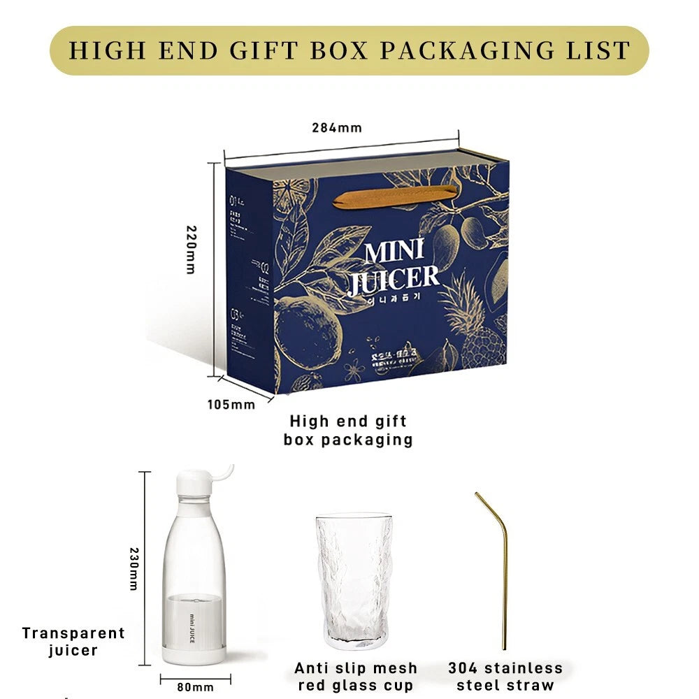 Portable Electric Juicer Cup Fruit Blender Maker Bottle Mixer USB Rechargeable.