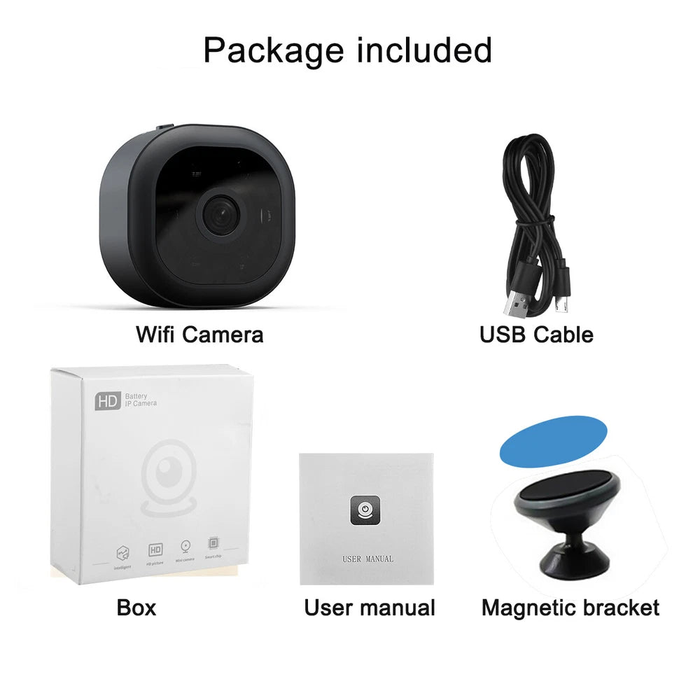 1080P Mini HD WIFI Camera Home Security CCTV Magnetic Wireless Night In/outdoor