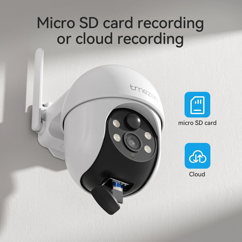 4MP Wireless Security Camera360° PTZ WiFi Solar Battery CCTV Home Outdoor PIR