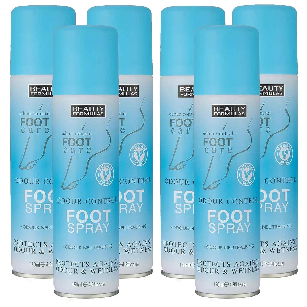 Odour Control Foot Spray  Anti Fungal Anti Itching Antibacterial 150ml 6 Pack