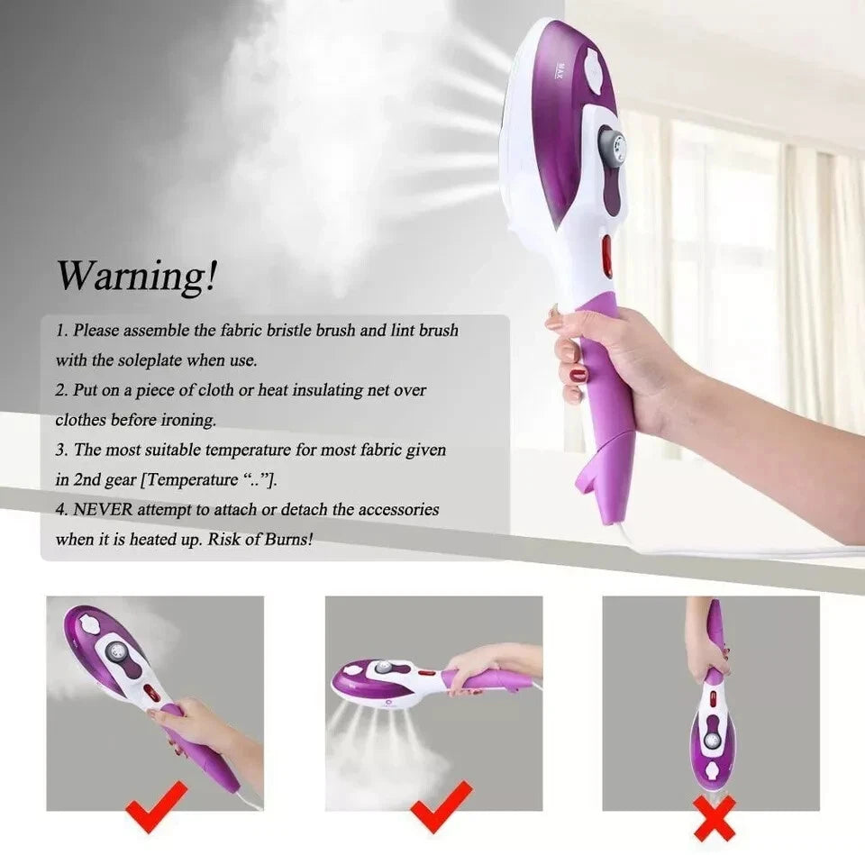 Fast Heat Hand Held Clothes Garment Steamer Iron Portable Travel Home Business