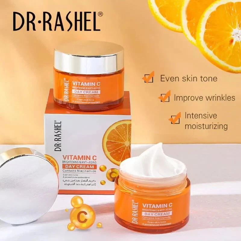 Vitamin C Face Cream Hyaluronic Acid Brightening Anti-Ageing Hydration 50g