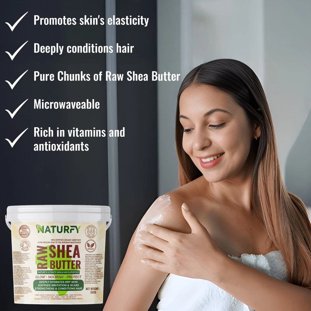 Shea butter Organic Unrefined, Cold Pressed, 100% Pure, Raw & Natural Grade A
