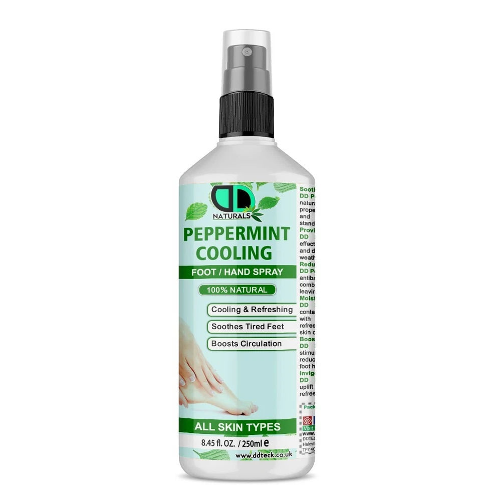 100% Natural Peppermint Hand & Foot Spray–Soothing, Cooling, and Pain Relief UK