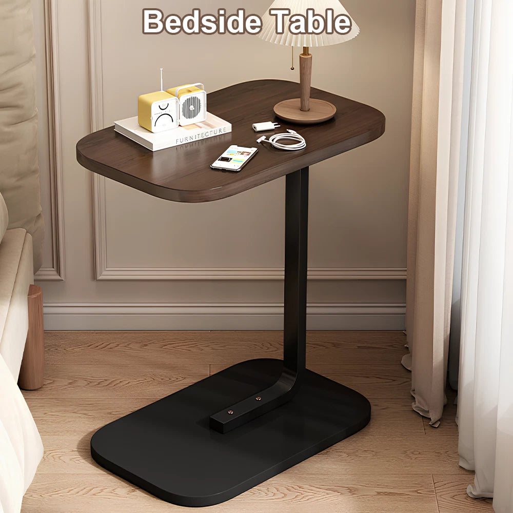 C-Shaped Compact Sofa Side End Table Coffee Laptop Table Living Room Bedroom UK