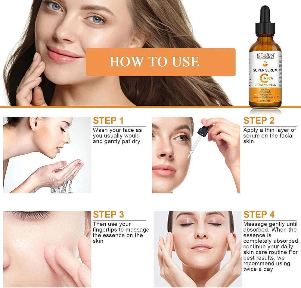 Vitamin C Face Lift Serum SOLUTION Hyaluronic Acid For Micro Needle Derma Roller
