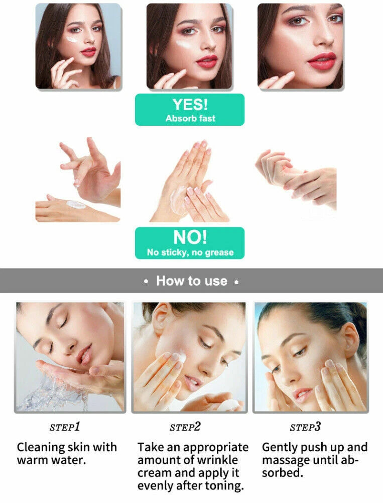 5 Seconds Instant Wrinkle Remover Cream Skin Tightening Hyaluronic Acid Serum