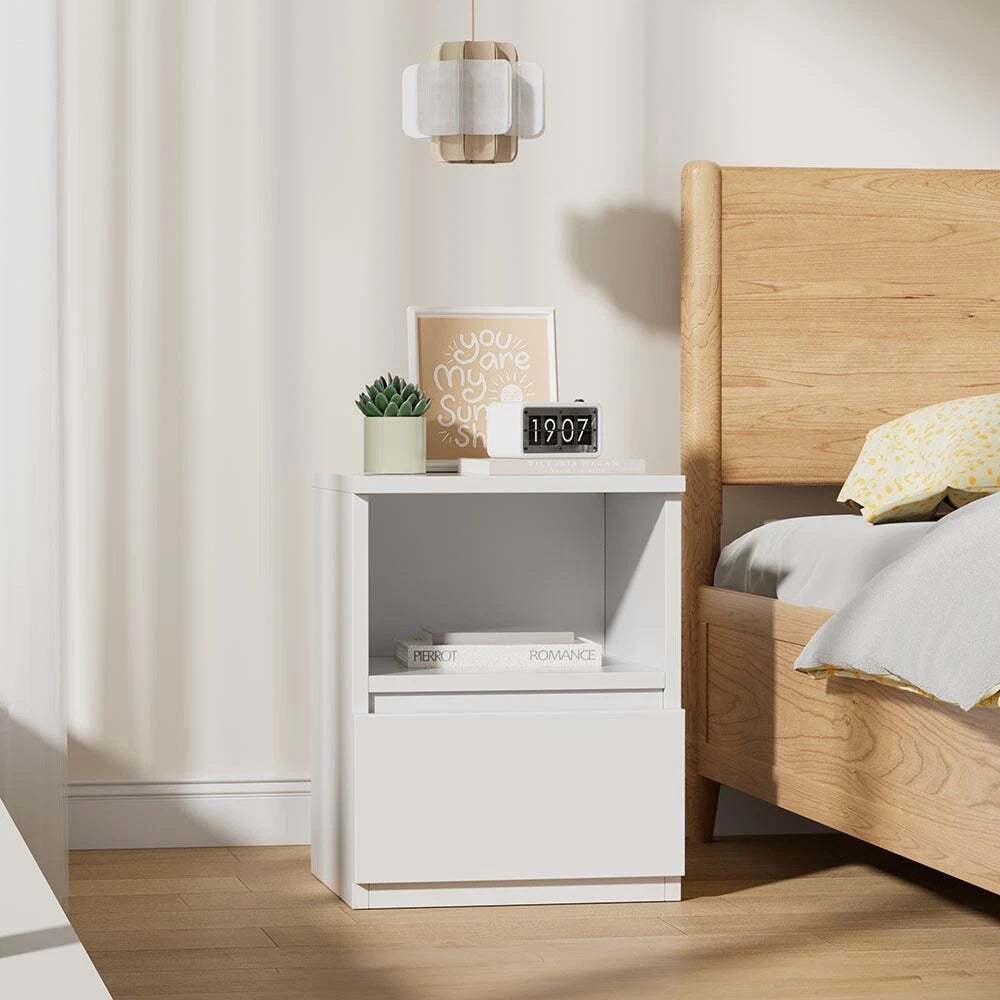 Bedside Table Drawer Cabinet End Side Table Bedroom Furniture Storage Nightstand