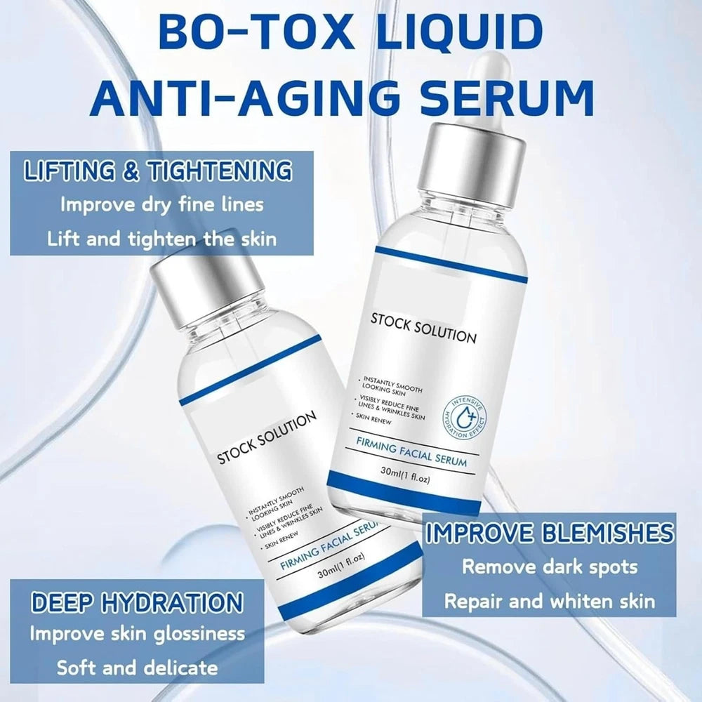 Wrinkle Serum Anti Aging Liquid Solution Face Lift Skin Plumping Firming 2pcs