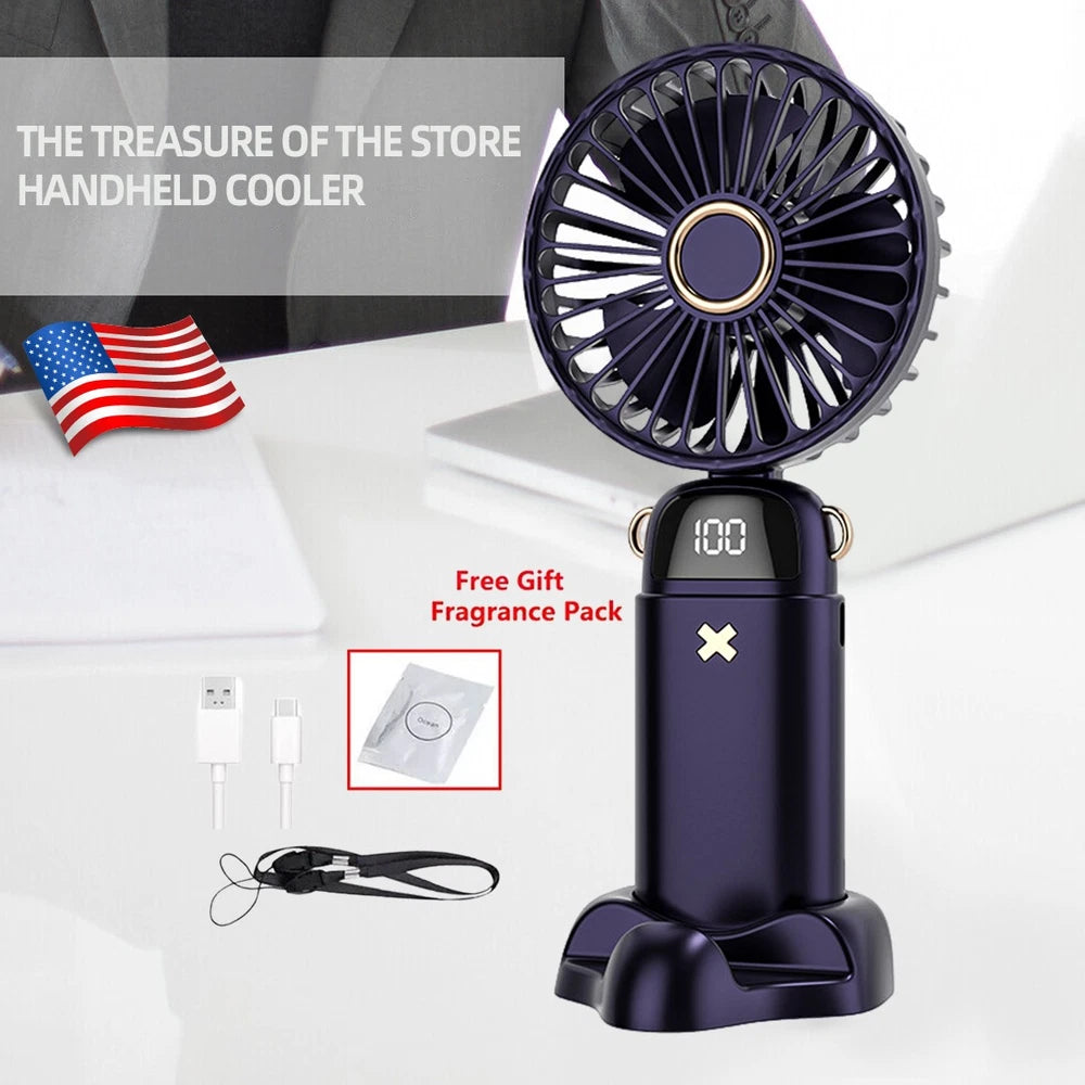 Neck Fan USB Portable Neck Fan Rechargeable Portable Cooler Neckband Bladeless~