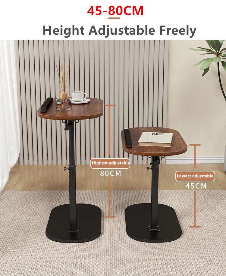 C-Shaped Flip Sofa Side End Table Coffee Laptop Table Living Room Bedroom