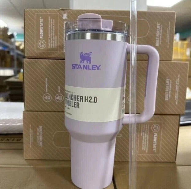 40 OZ Stainless Steel Water Bottle Travel Tumbler Cup With Straw Lid Insulated