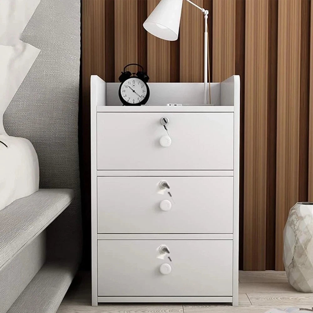 3 Drawer Wooden Bedroom Bedside Cabinet Furniture Storage Nightstand Side Table