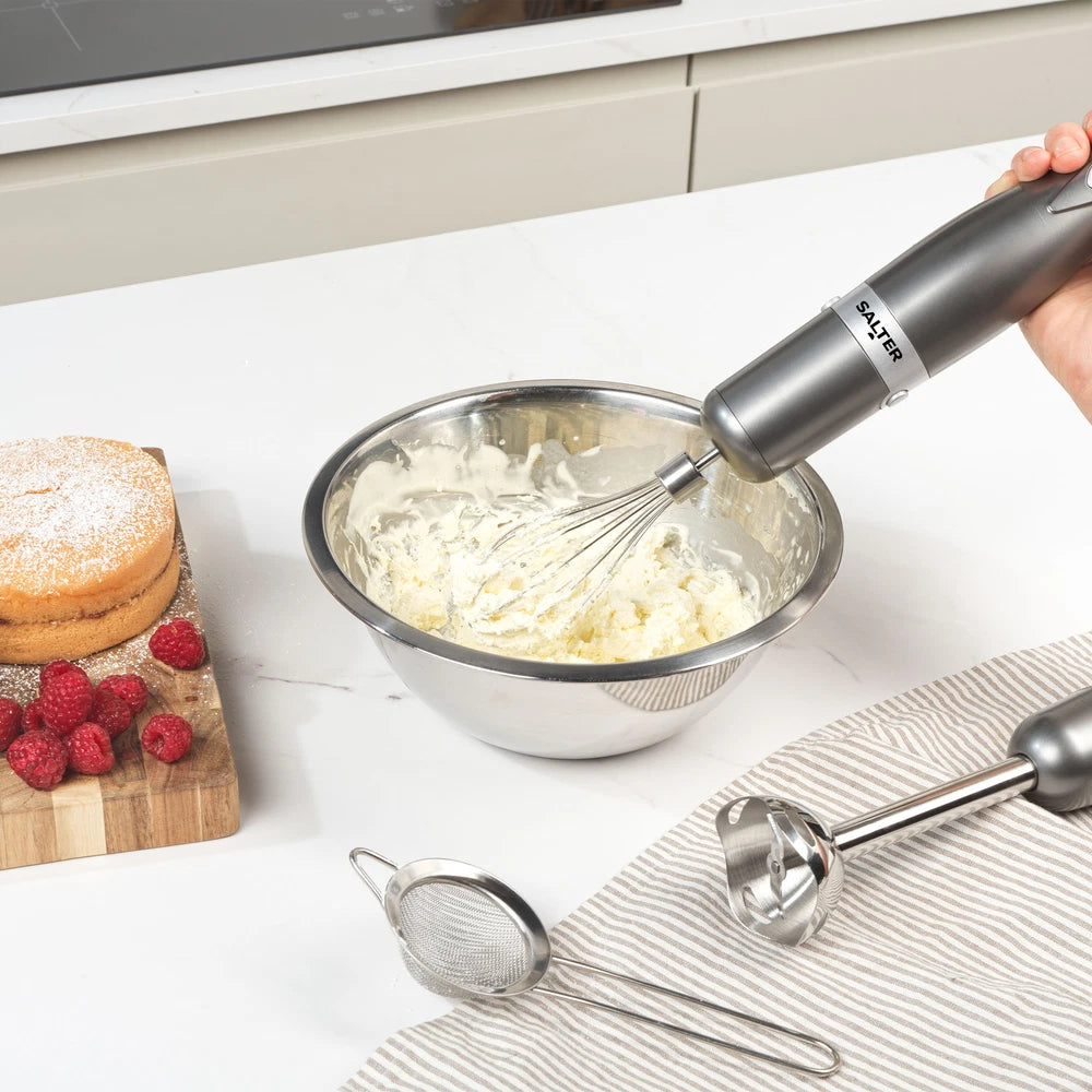 Salter Food Blender Hand Mixer Set 3 in 1 Processor Electric Whisk (Open Box)