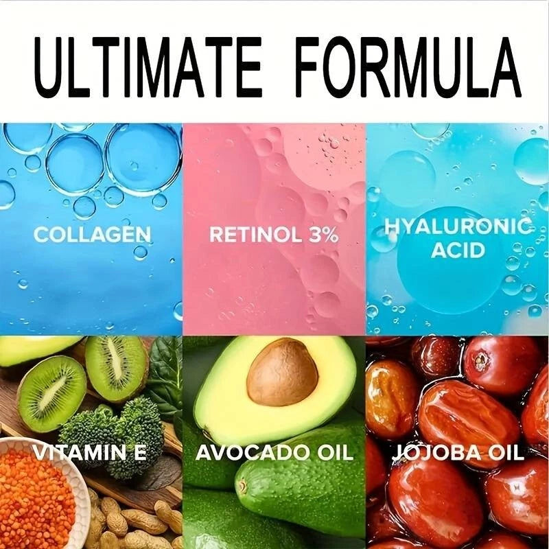 Retinol Collagen Hyaluronic Acid 3% Cream Day Night Anti Ageing Wrinkles Lg 50g