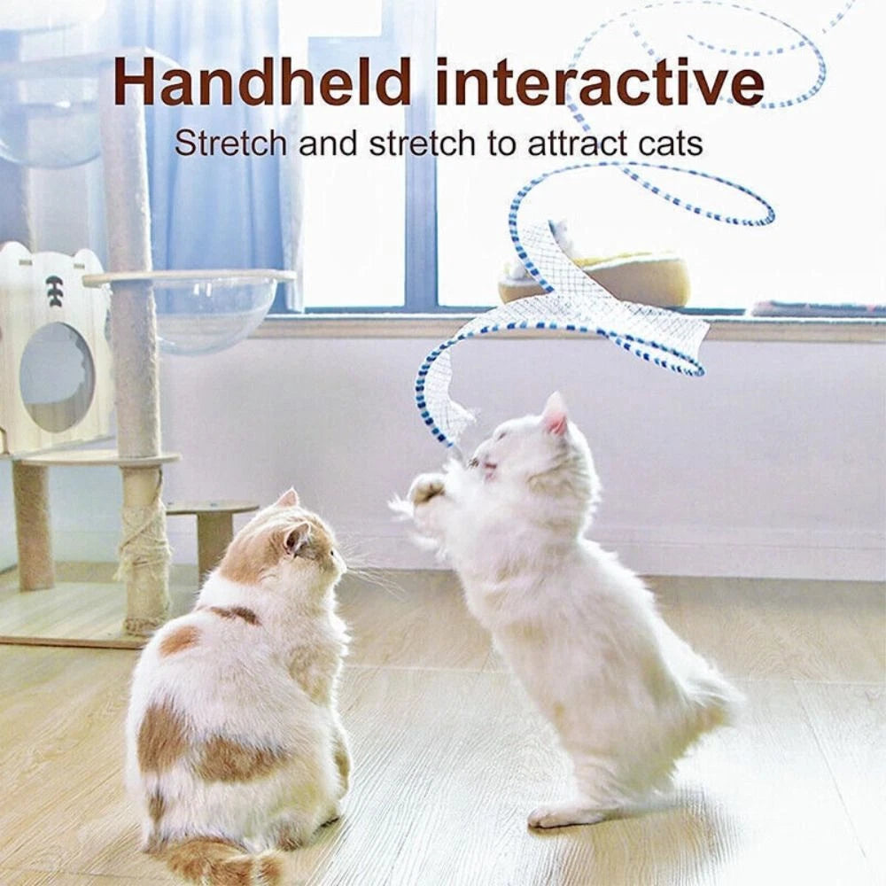 Stretchable Cat Coil Tunnel Toys Foldable Pet Interactive Toy Coil Spiral Toy