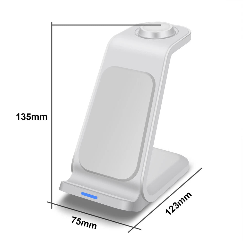 Wireless Charger Dock 3in1 Charging Station For Samsung Galaxy Watch 6/5 S24 S23